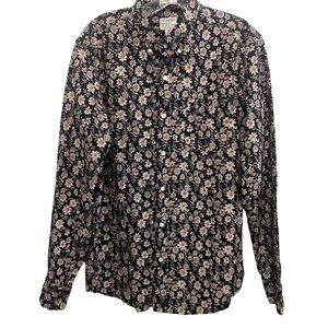 NWT J‎ Crew Stretch Secret Organic Cotton Cottagecore Floral Blouse Slim Medium